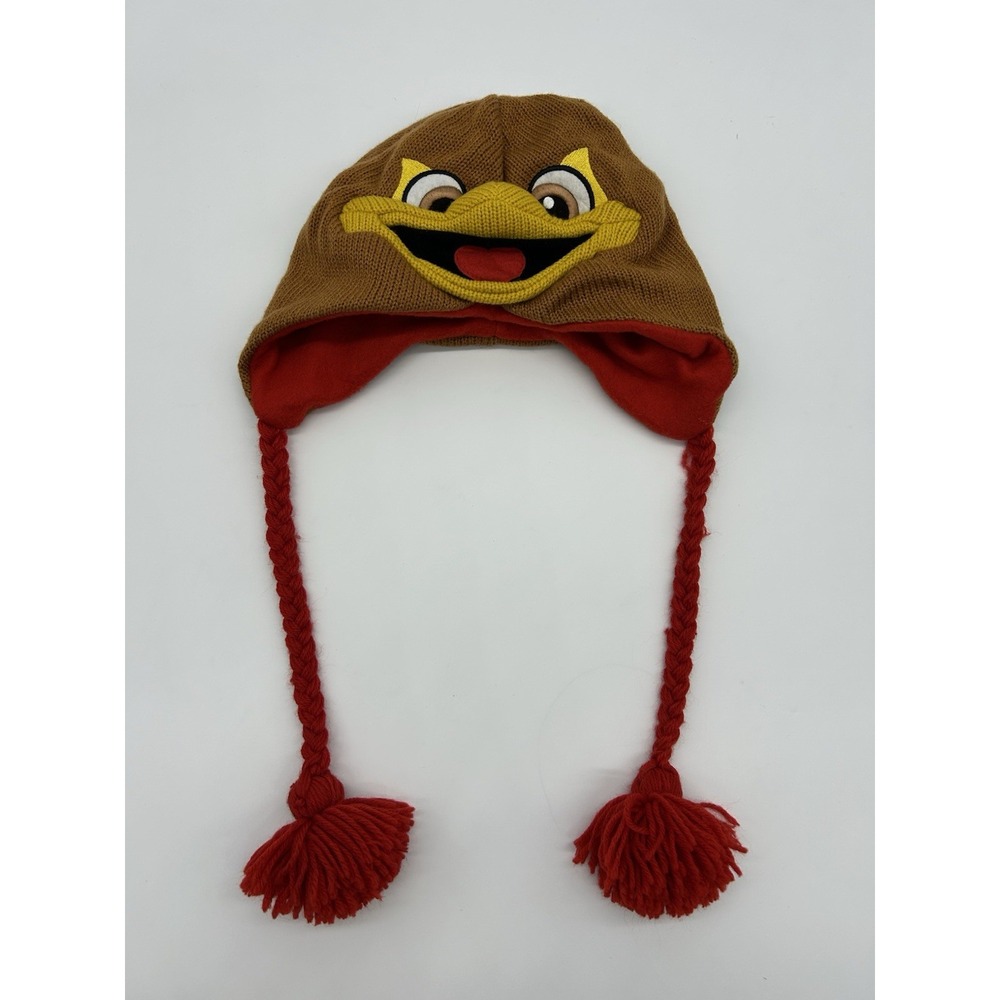 ZooZatz University of‎ Utah knit earflap beanie with red tassels Fleece Lined